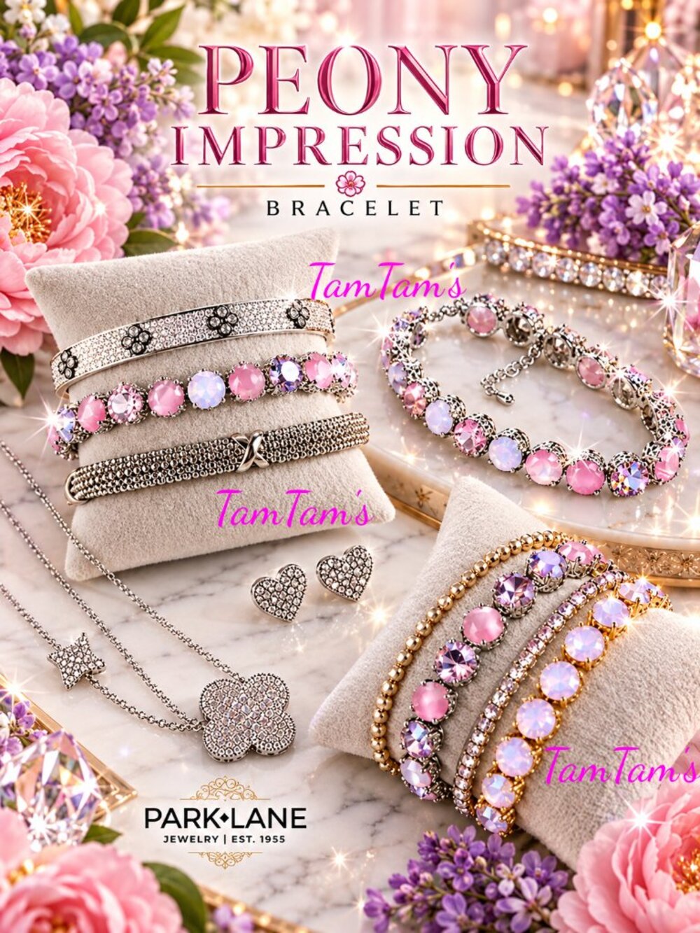 Park Lane Peony Impression Tennis Bracelet